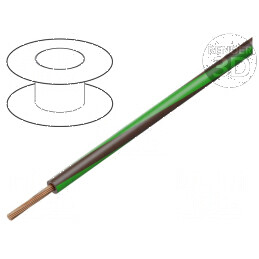 Cablu H05V-K, litat Cu 0,35mm², PVC maro-verde, 300V/500V, pentru instalații electrice | Electronic-mag.ro | Componente Electron