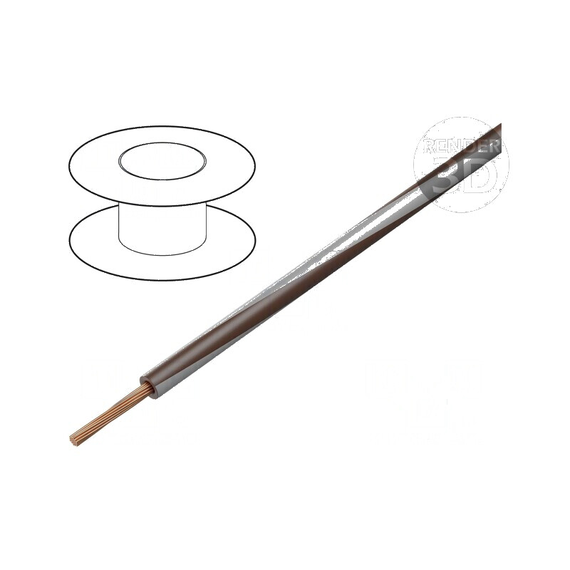 Cablu H05V-K LgY cu lită cu 0,35mm² PVC gri-maro 300V 500V | Electronic-mag.ro | Componente Electronice