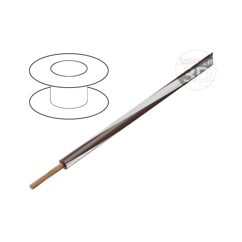 Cablu electric H05V-K LgY cu 0,35mm², PVC maro-alb, 300V/500V | Electronic-mag.ro | Componente Electronice
