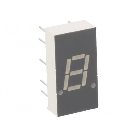 Afișaj LED 7 segmente 7,8mm 0,3 galben-verde - 1 bucată | Electronic-mag.ro | Componente Electronice