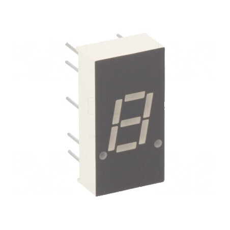 Afișaj LED 7 segmente 7,8mm 0,3 Nr. car: 1 roșie 25÷50mcd pentru proiecte electronice | Electronic-mag.ro | Componente Electroni