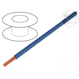 Cablu H05V-K LgY litat Cu 0,35mm² PVC albastru închis 200m - Cablu electric de conectare | Electronic-mag.ro | Componente Electr