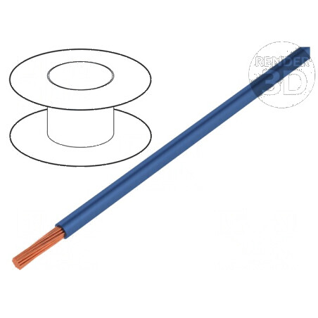 Cablu H05V-K LgY litat Cu 0,35mm² PVC albastru închis 200m - Cablu electric de conectare | Electronic-mag.ro | Componente Electr