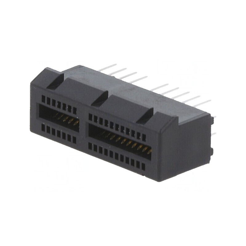 Conector THT pentru carduri drept, 1mm, gold flash pentru PCB | Electronic-mag.ro | Componente Electronice