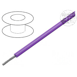 Cablu HELUTHERM® 145 1x0,25mm2 cu litat de cupru, violet, rezistent la temperaturi între -55 și 145°C | Electronic-mag.ro | Comp
