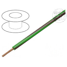 Cablu H05V-K LgY 0,35mm² PVC verde-maro 300V 500V | Electronic-mag.ro | Componente Electronice