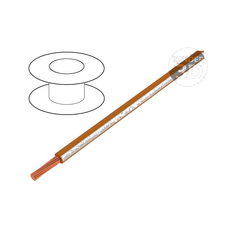 Cablu H05V-K LgY litat cu secțiune de 0,35mm², PVC portocaliu-alb, 200m | Electronic-mag.ro | Componente Electronice