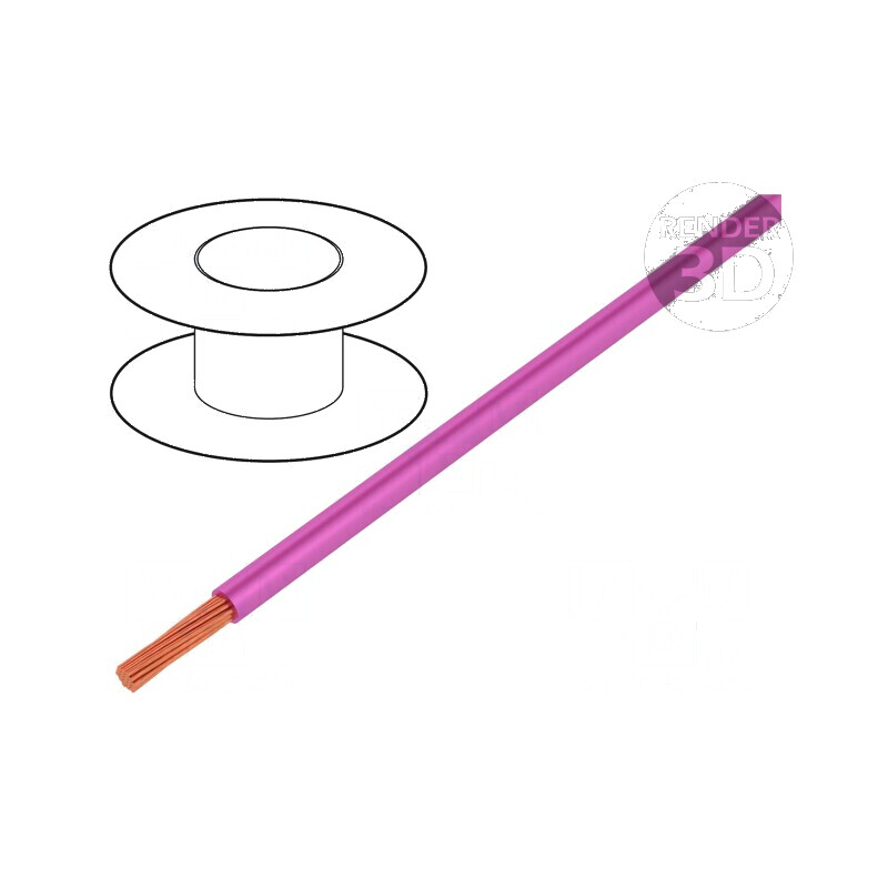 Cablu H05V-K, LgY cu litat de cupru 0,35mm² PVC roz 300V, 500V, 200m | Electronic-mag.ro | Componente Electronice
