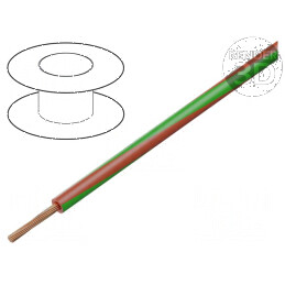 Cablu H05V-K LgY litat Cu 0,35mm² PVC roșu-verde 300V 500V - cablu electric de conectare | Electronic-mag.ro | Componente Electr