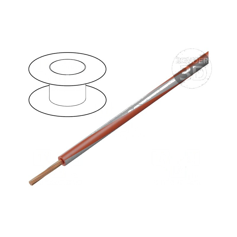 Cablu electric H05V-K LgY cu litat cupru 0,35mm² PVC roșu-alb 300V 500V | Electronic-mag.ro | Componente Electronice