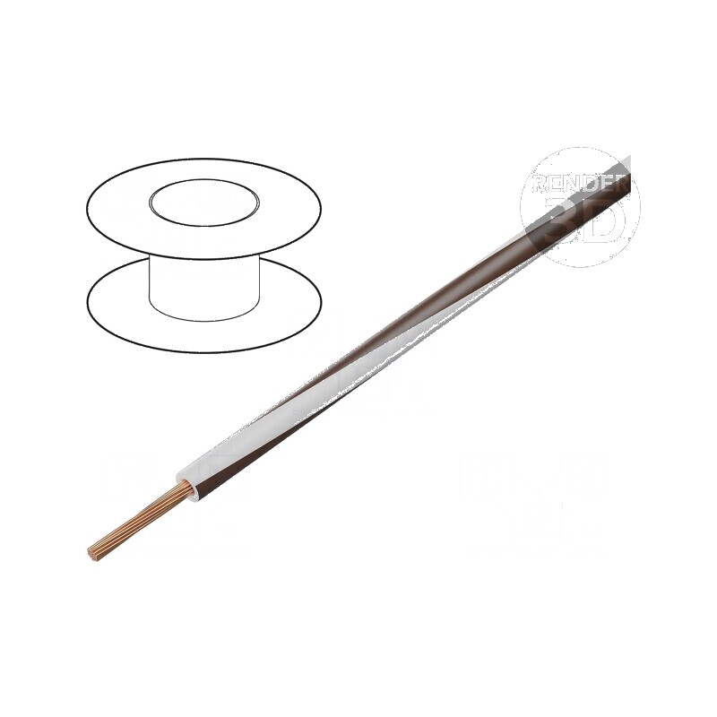 Cablu electric H05V-K 0,35mm2 PVC alb-maro pentru tensiune 300V/500V | Electronic-mag.ro | Componente Electronice