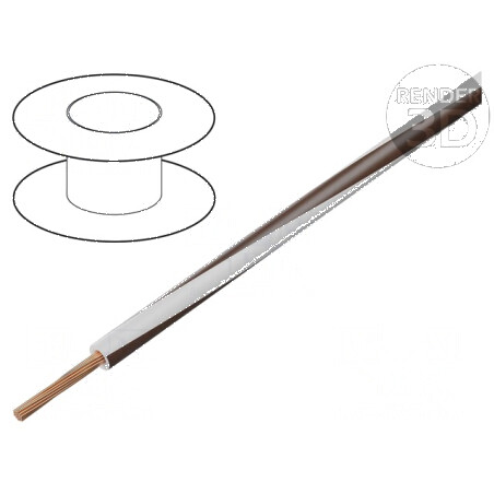 Cablu electric H05V-K 0,35mm2 PVC alb-maro pentru tensiune 300V/500V | Electronic-mag.ro | Componente Electronice