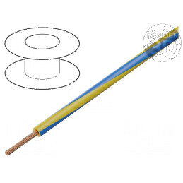 Cablu H05V-K LgY litat Cu 0,35mm2 PVC galben-albastru 200m pentru instalații electrice | Electronic-mag.ro | Componente Electron