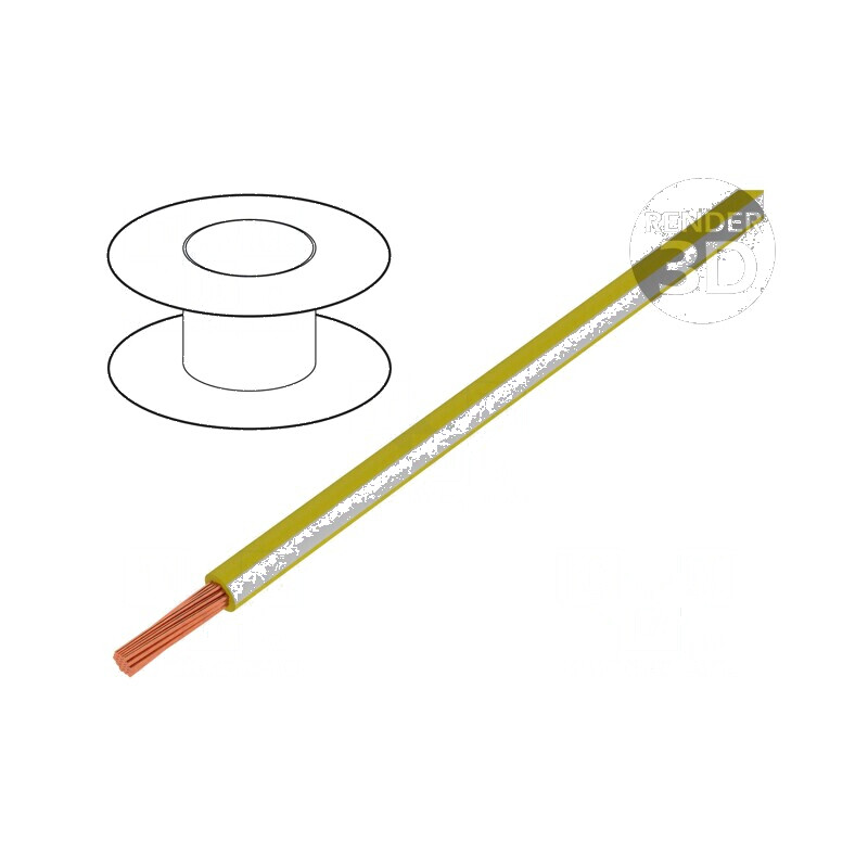 Cablu H05V-K LgY cu litare cupru 0,35mm2 PVC galben-alb 300V 500V | Electronic-mag.ro | Componente Electronice
