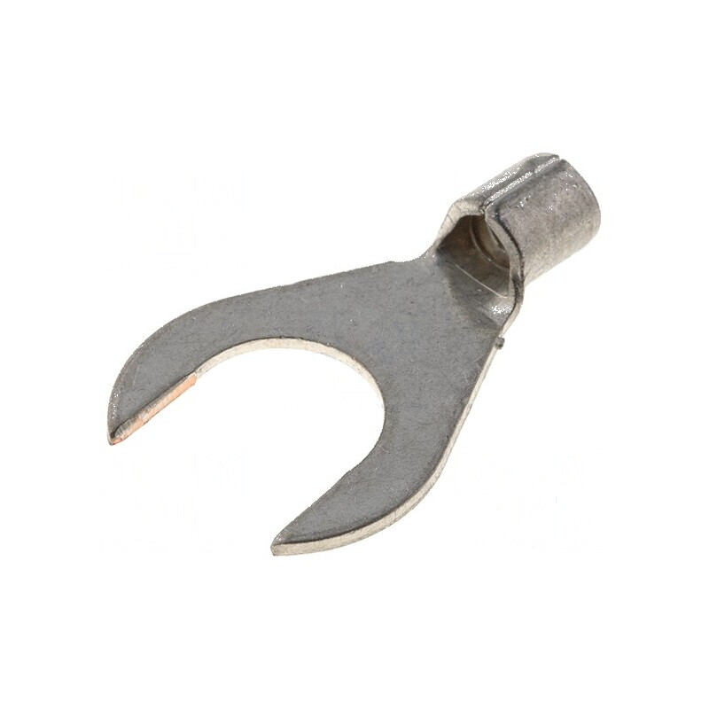 Vârf furcă M10 pentru cablu neizolat crimpat 4÷6mm2 cositorit | Electronic-mag.ro | Componente Electronice