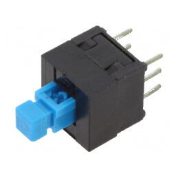 Comutator acționat prin apăsare Poz 2 DPDT 0,1A/30VDC THT - Comutator electric pentru aplicații diverse | Electronic-mag.ro | Co