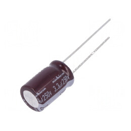 Condensator electrolitic low ESR THT 3,3uF 250VDC Ø10x16mm - componentă electronică de calitate superioară | Electronic-mag.ro |