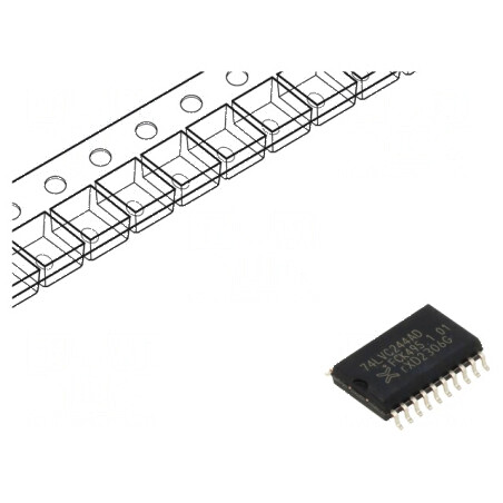 Buffer digital non-inversor IC, declanșator linie Ch: 8 SMD - componentă electronică | Electronic-mag.ro | Componente Electronic