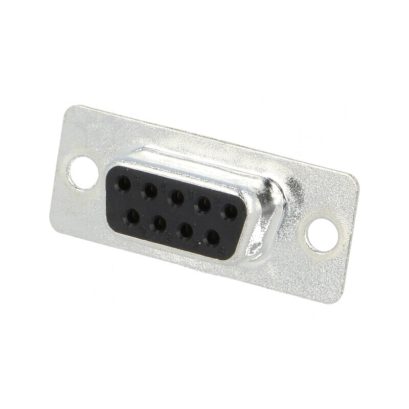 Mufă mamă D-Sub PIN 9 pe cablu lipire cu contacte din bronz-fosfor | Electronic-mag.ro | Componente Electronice