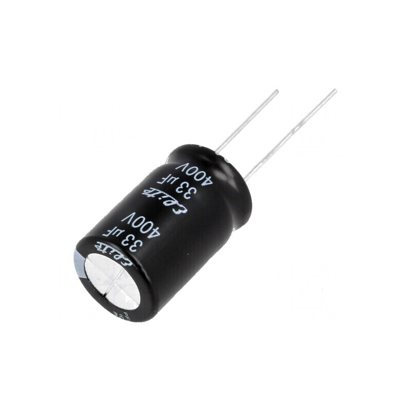 Condensator electrolitic THT 33uF 400VDC Ø16x25mm ±20% 2000h pentru aplicații electrice | Electronic-mag.ro | Componente Electro Condensator electrolitic THT 33uF 400VDC Ø16x25mm ±20% 2000h pentru aplicații electrice | Electronic-mag.ro | Componente Electro