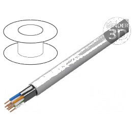 Cablu F/UTP 4x2x24AWG 5e CCA PVC gri 100m Ø5,7mm - Sârmă de rețea de calitate superioară | Electronic-mag.ro | Componente Electr