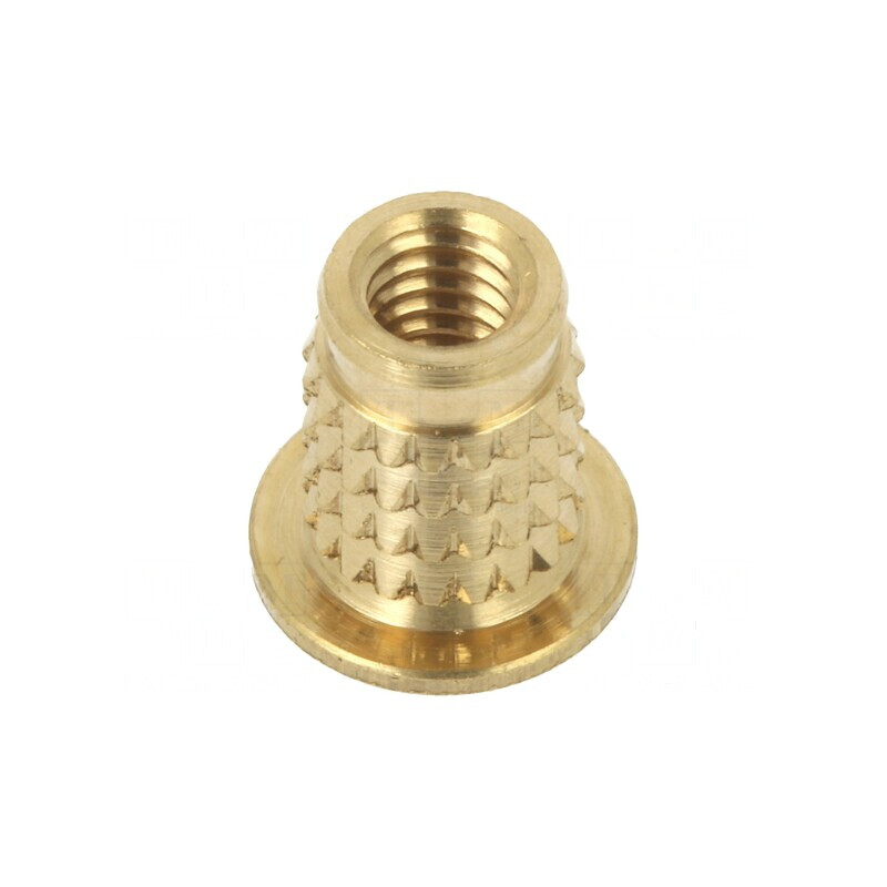 Adaos filetat din alamă M4 BN 37896 - Lungime 8,5mm pentru plastic | Electronic-mag.ro | Componente Electronice