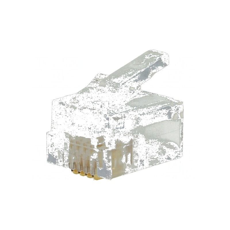 Conector RJ11 6p4c cu mufă PIN 4, cablu IDC, crimpat | Electronic-mag.ro | Componente Electronice
