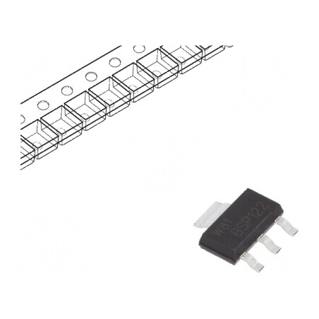 Tranzistor N-MOSFET unipolar 200V 0,55A 1,5W SC73 SOT223 - Componente electronice de înaltă performanță | Electronic-mag.ro | Co