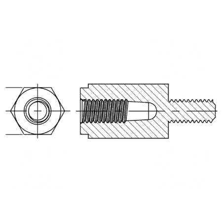 Manşon distanţier hexagonal din poliamidă 66 M3, lungime 10mm | Electronic-mag.ro | Componente Electronice