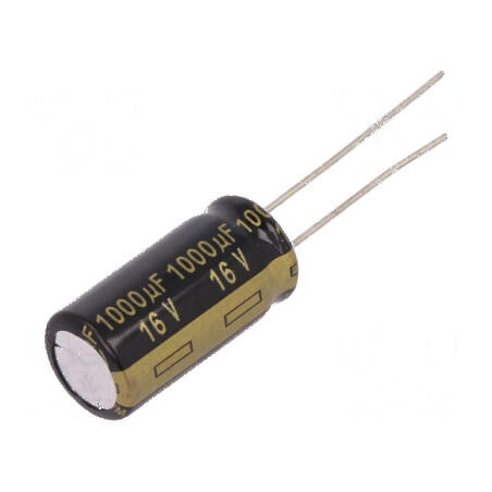 Condensator electrolitic low ESR THT 1000uF 16V 10x20mm | Electronic-mag.ro | Componente Electronice