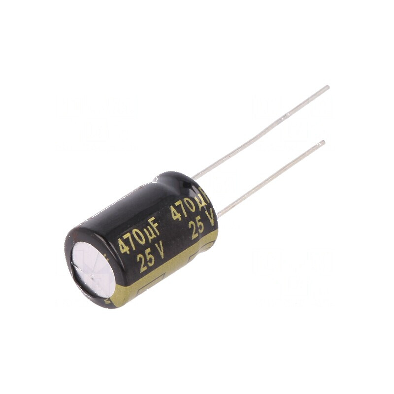 Condensator electrolitic low ESR THT 470uF 25VDC Ø10x16mm - Componentă electronică de calitate | Electronic-mag.ro | Componente Condensator electrolitic low ESR THT 470uF 25VDC Ø10x16mm - Componentă electronică de calitate | Electronic-mag.ro | Componente