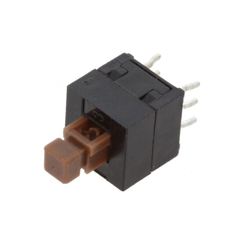 Comutator DPDT 2 poziții 0,1A/30VDC acționat prin apăsare ON-ON | Electronic-mag.ro | Componente Electronice