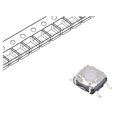 Microîntrerupător TACT SPST-NO 0,05A/32VDC SMT Poz: 2 fără 2N | Electronic-mag.ro | Componente Electronice