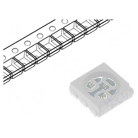 LED SMD 5060 PLCC6 Albastru 1500-2000mcd 5x5x1,5mm 120° 60mA | Electronic-mag.ro | Componente Electronice