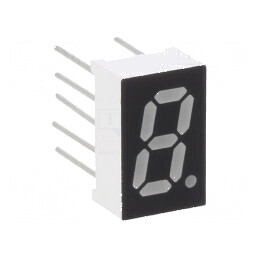 Afișaj LED 7 segmente 8mm 0,32 Nr.car: 1 roșie 100mcd - Indicator luminos pentru proiecte electronice | Electronic-mag.ro | Comp