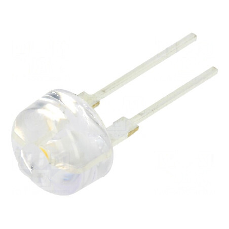 LED 10mm alb cald 80000mcd 17° cu parte frontală convexă | Electronic-mag.ro | Componente Electronice