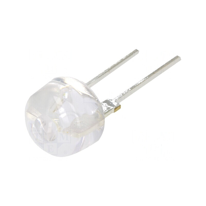 LED 10mm alb rece 80000mcd 17° cu parte frontală convexă | Electronic-mag.ro | Componente Electronice
