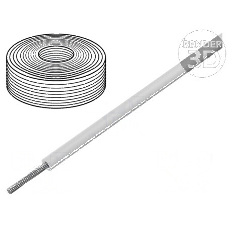 Cablu SiF 1x0,75mm² litat Cu LSZH, silicon alb, rezistent la temperaturi între -60° și 180°C, 100m | Electronic-mag.ro | Compone