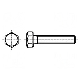 Şurub hexagonal M6x8 din alamă fără înveliş - DIN 933 | Electronic-mag.ro | Componente Electronice