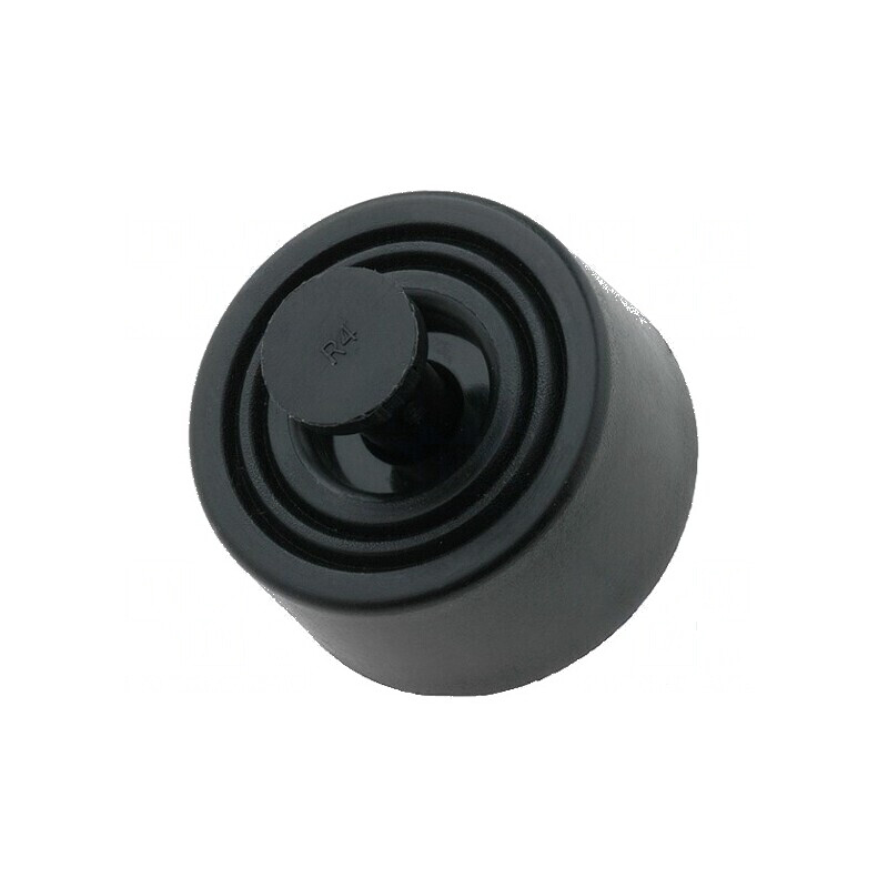 Picioruş negru din polietilenă pentru montare rapidă A: 10,2mm | Electronic-mag.ro | Componente Electronice