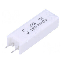 Rezistor bobinat cu ciment THT 56kΩ 7W ±5% 38x12,5x9mm - componentă electronică de calitate | Electronic-mag.ro | Componente Ele