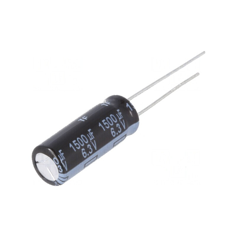 Condensator electrolitic low ESR THT 1500uF 6,3VDC Ø8x20mm pentru circuite electrice | Electronic-mag.ro | Componente Electronic