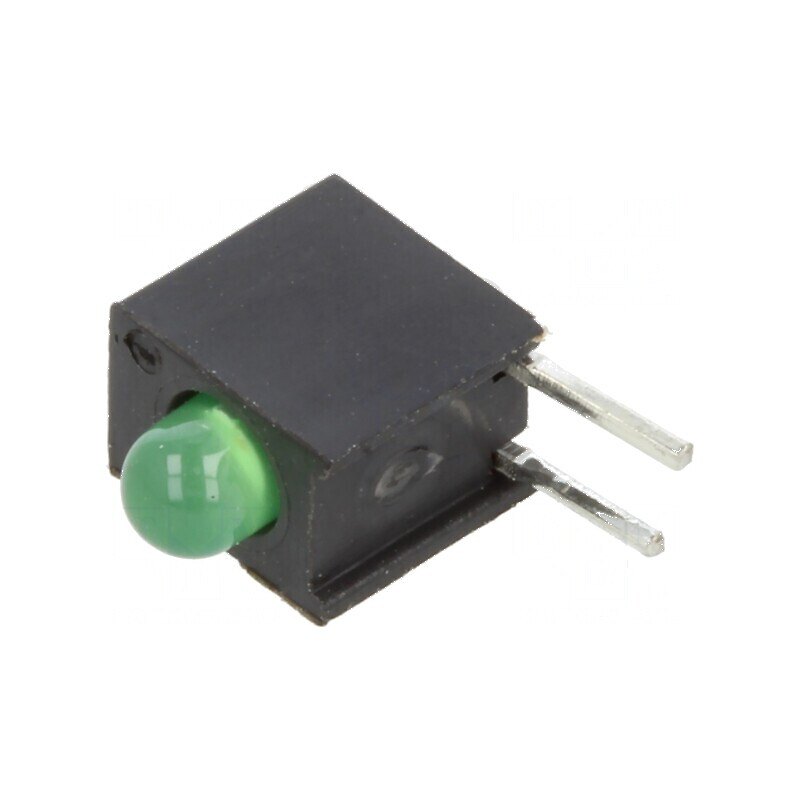LED 3mm Verde cu Lentilă Difuză 40° - 20mA | Electronic-mag.ro | Componente Electronice