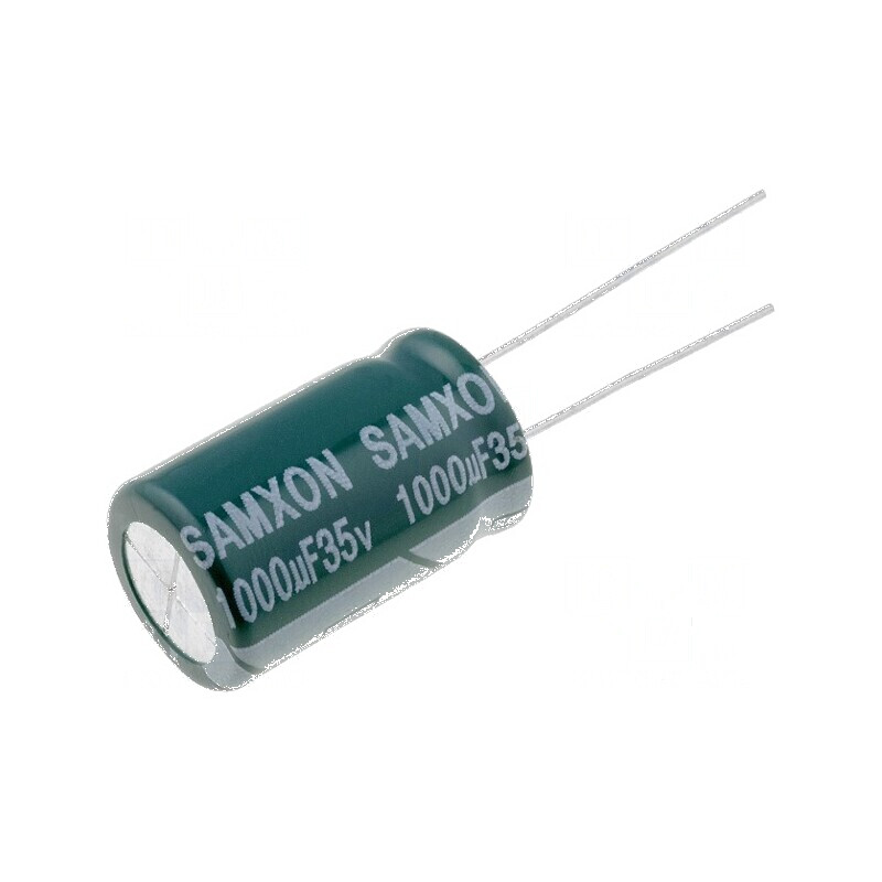 Condensator electrolitic low ESR THT 1000uF 35VDC Ø12,5x20mm pentru circuite electrice | Electronic-mag.ro | Componente Electron