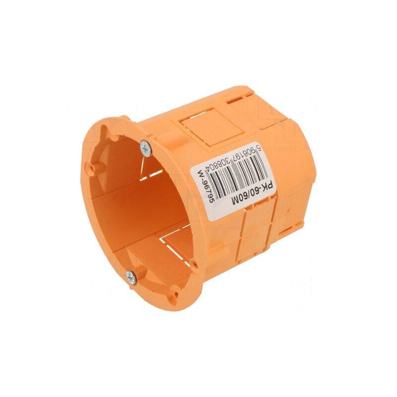 Carcasă doză electrică Ø 60mm Z 60mm pentru montaj în perete de adâncime | Electronic-mag.ro | Componente Electronice
