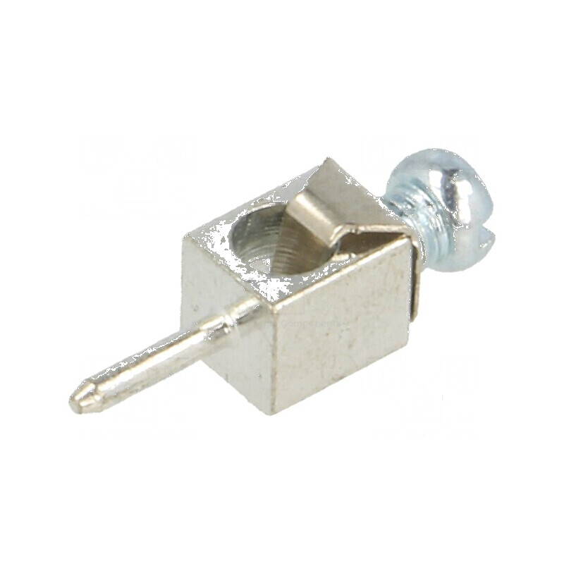 Terminal cu şurub THT argintie - Conector electric pentru montaj THT | Electronic-mag.ro | Componente Electronice