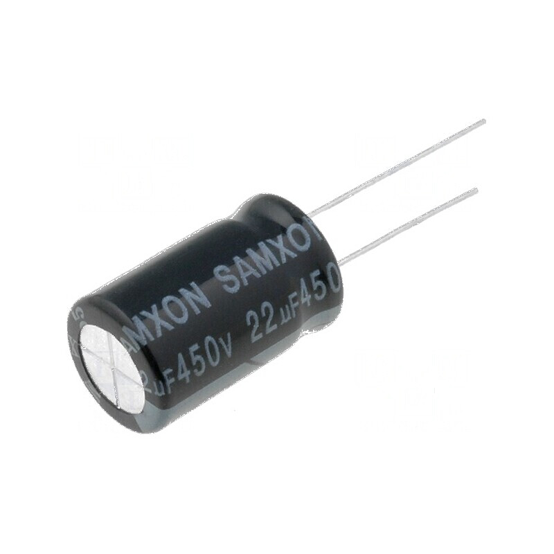 Condensator electrolitic THT 22uF 450VDC Ø12,5x20mm ±20% - Componentă electronică | Electronic-mag.ro | Componente Electronice