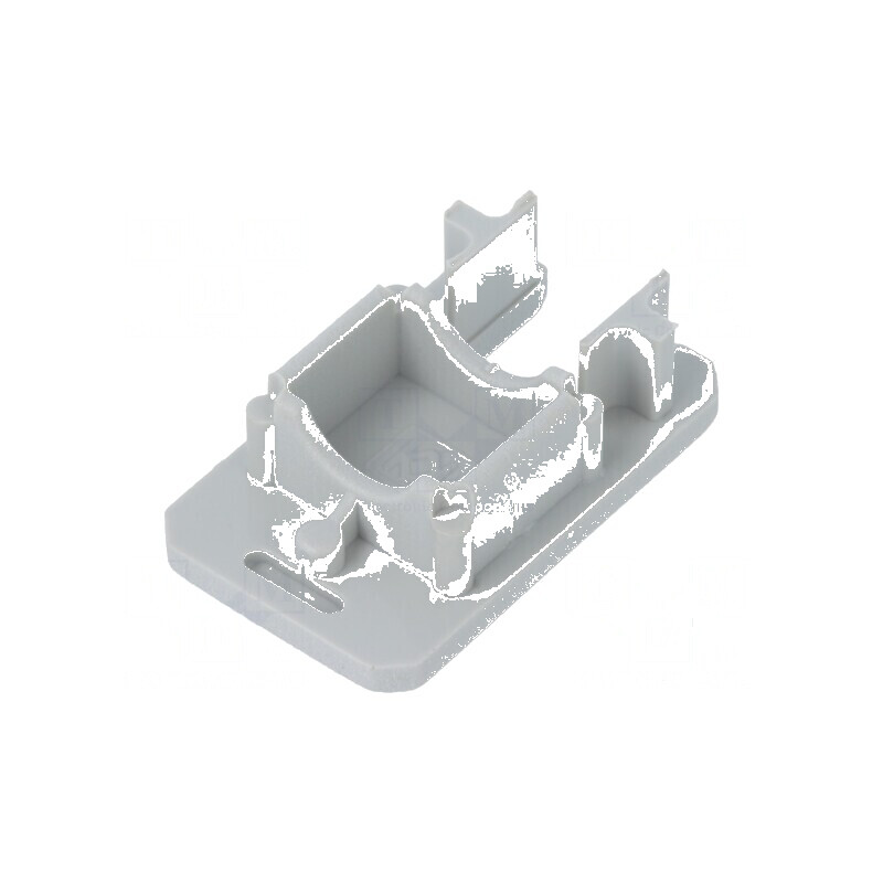Obturator LED profil gri 2 bucăți ABS cu canal de pană | Electronic-mag.ro | Componente Electronice