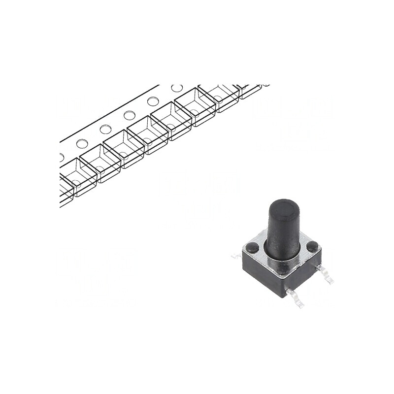 Microîntrerupător TACT SPST-NO 0,05A/12VDC SMT 1,6N pentru utilizare electronică | Electronic-mag.ro | Componente Electronice Microîntrerupător TACT SPST-NO 0,05A/12VDC SMT 1,6N pentru utilizare electronică | Electronic-mag.ro | Componente Electronice
