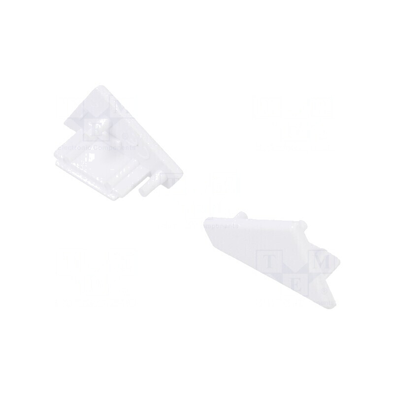 Obturator LED alb 2 bucăți ABS cu inscriptionare TOPMET pentru profile iluminat | Electronic-mag.ro | Componente Electronice